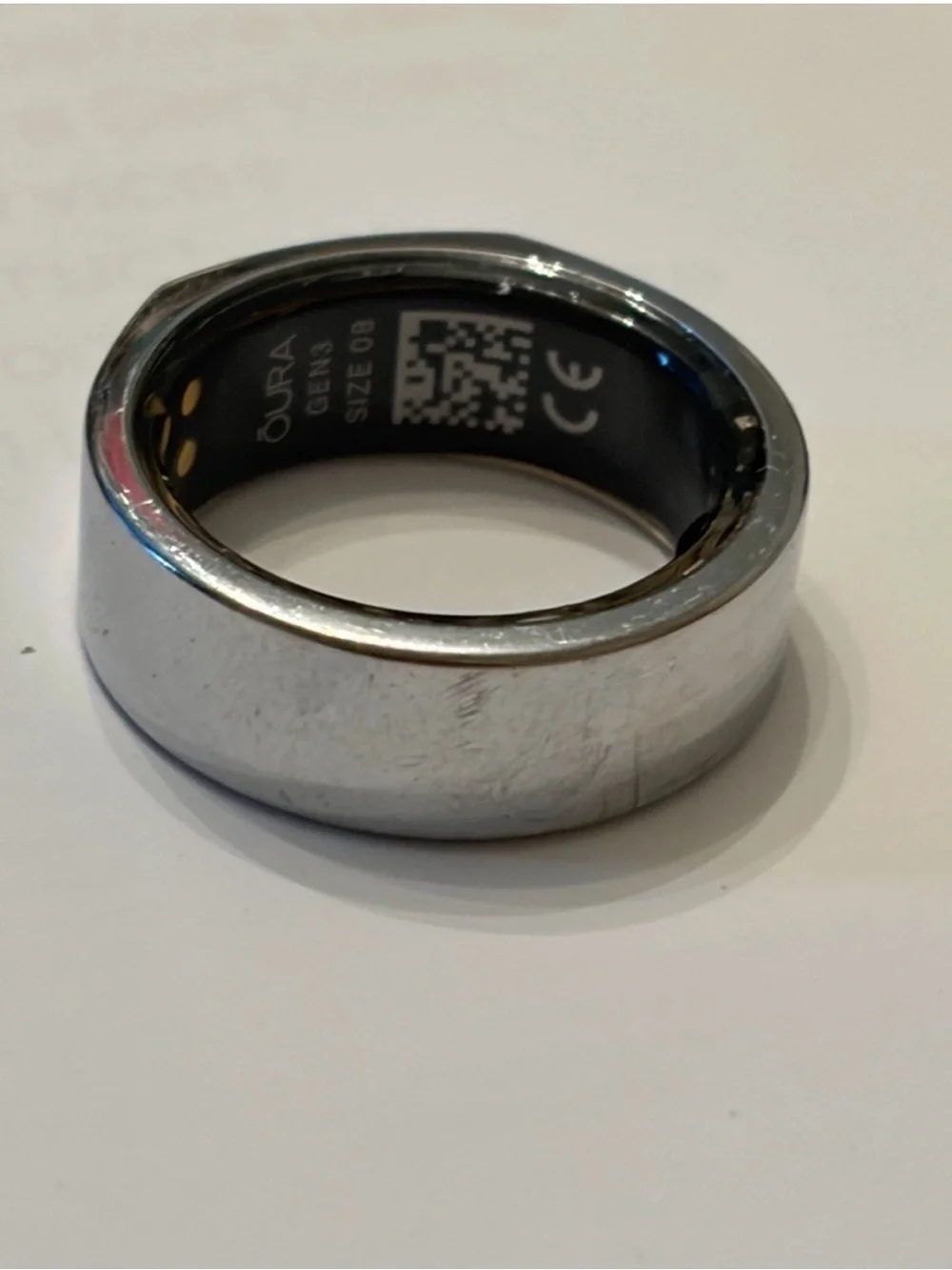 Oura ring Gen 3 size 8 silver, w/ charger and box